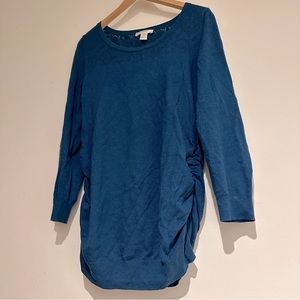 Motherhood maternity turquoise sweater, large